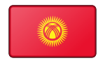 Flag of Kyrgyzstan (bevelled)